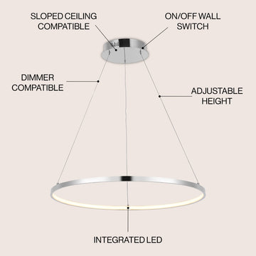 Brice  Modern Contemporary Iron Integrated LED Pendant